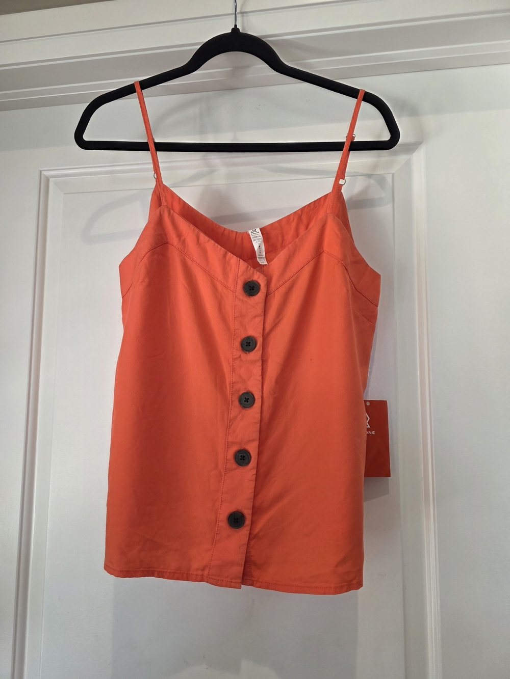 Women's Orange Button-Front Cami Top